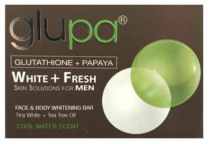 Glupa Glutathione amp; Papaya White amp; Fresh Skin Lightening Soap for Men 100g