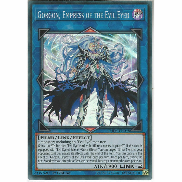 CHIM-EN048 Gorgon, Empress of the Evil Eyed | 1st Edition Super Rare Card YuGiOh