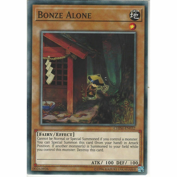 CHIM-EN032 Bonze Alone | Unlimited | Common Card | YuGiOh TCG Chaos Impact