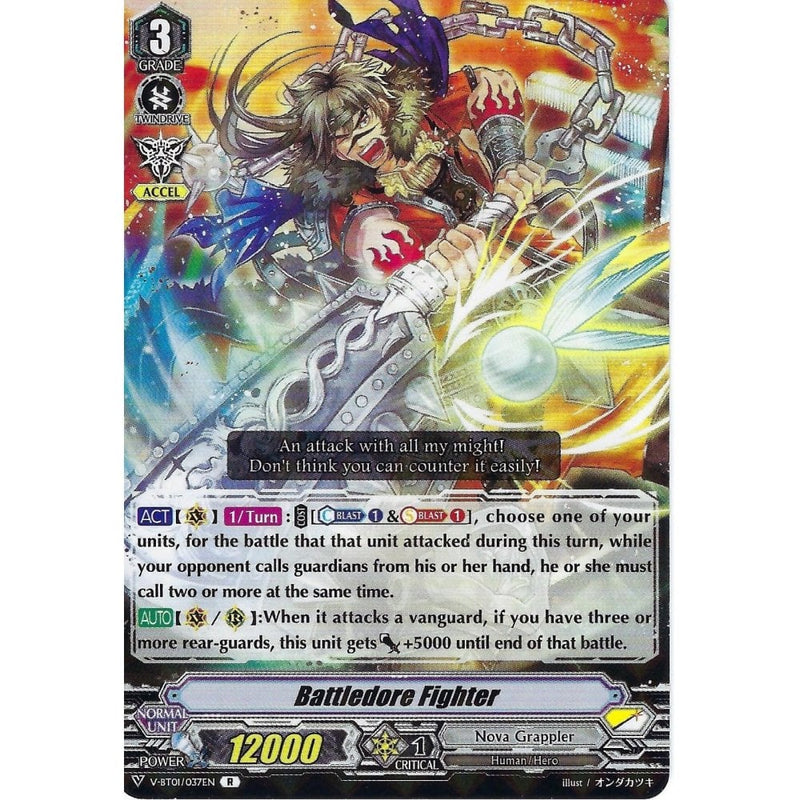 Cardfight Vanguard Battledore Fighter - V-BT01/037EN R - Rare Card