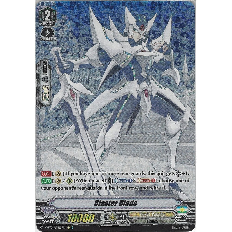 rare vanguard cards Cardfight Blaster Blade - V-BT01/OR01EN OR Origin Card SHF draw a card. Grand Archive TCG - Color:Glossy Brown