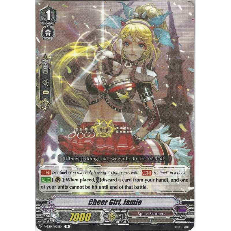 Cardfight Vanguard Cheer Girl, Jamie - V-EB01/028EN R - Rare Card - Recaptured LTD Cardfight Vanguard Cheer Girl, Jamie - V-EB01/028EN R - Rare Card - Recaptured LTD