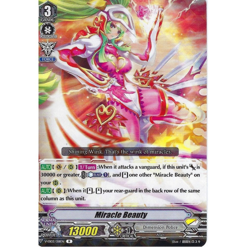 Cardfight Vanguard Miracle Beauty - V-EB02/018EN R - Rare Card - Recaptured LTD Cardfight Vanguard Miracle Beauty - V-EB02/018EN R - Rare Card - Recaptured LTD