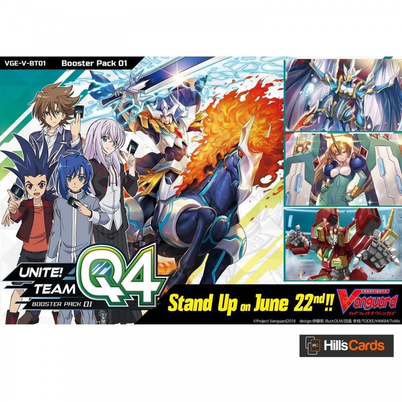 Cardfight Vanguard Unite! Team Q4 V-BT01 Booster Box of 16 Packs
