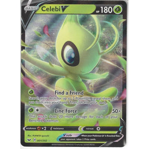 001/202 Celebi V | Rare Holo V Card | Sword & Shield (Base Set)