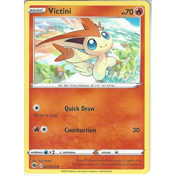 Pokemon Trading Card Game 007/073 Victini | Uncommon Card | SWSH3.5 Champion&#039;s Path