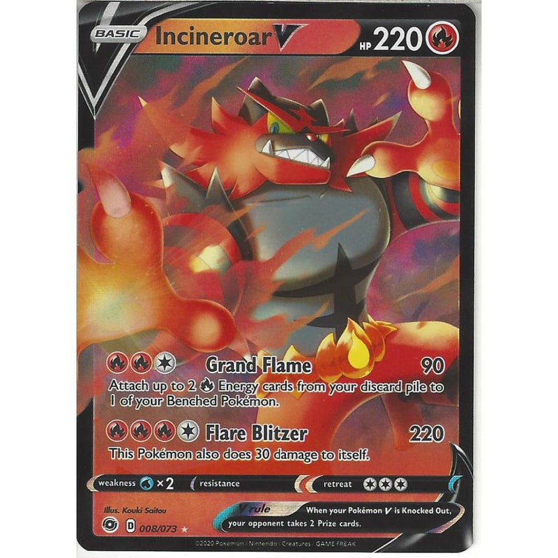 008/073 Incineroar V | Rare Holo V Card | SWSH3.5 Champion's Path - Recaptured LTD 008/073 Incineroar V | Rare Holo V Card | SWSH3.5 Champion's Path - Recaptured LTD