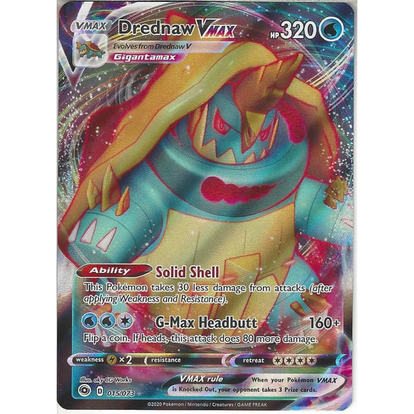 Pokemon Trading Card Game 015/073 Drednaw VMAX | Rare Ultra Card | SWSH3.5 Champion&#039;s Path