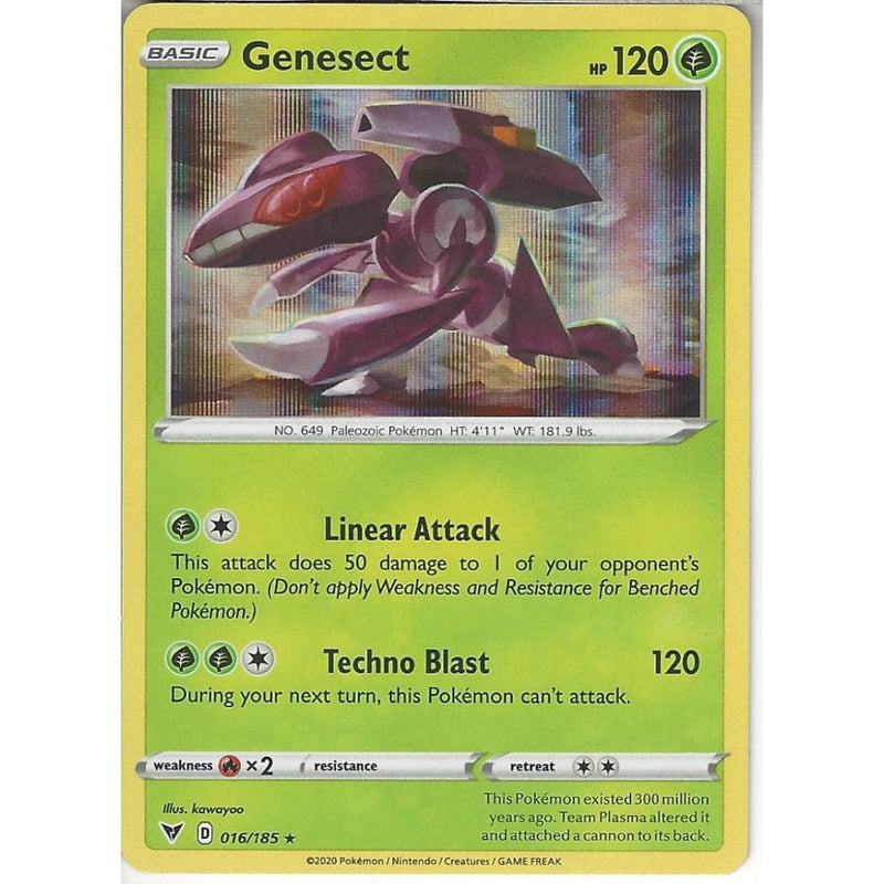 Pokemon Trading Card Game 016/185 Genesect | Rare Holo Card | SWSH-04 Vivid Voltage