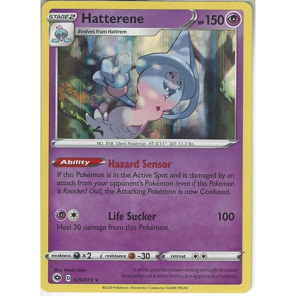Pokemon Trading Card Game 020/073 Hatterene | Rare Holo Card | SWSH3.5 Champion's Path