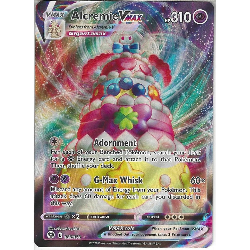 023/073 Alcremie VMAX | Rare Ultra Card | SWSH3.5 Champion's Path - Recaptured LTD 023/073 Alcremie VMAX | Rare Ultra Card | SWSH3.5 Champion's Path - Recaptured LTD