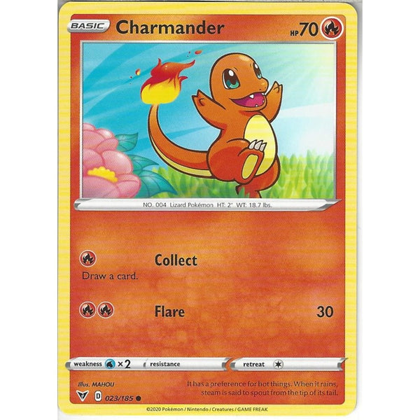 Pokemon Trading Card Game 023/185 Charmander | Common Card | SWSH-04 Vivid Voltage