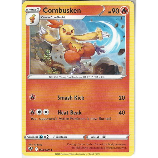 Pokemon Trading Card Game 023/189 Combusken | Uncommon Card | SWSH-03 Darkness Ablaze