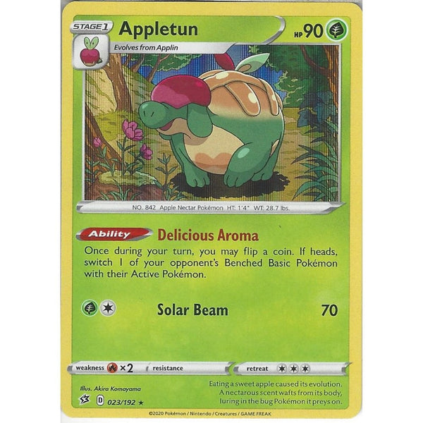Pokemon Trading Card Game 023/192 Appletun | Rare Holo Card | Sword &amp; Shield Rebel Clash