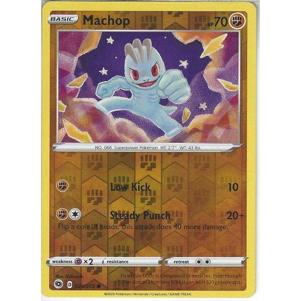 Pokemon Trading Card Game 024/073 Machop | Common Reverse Holo Card | SWSH3.5 Champion's Path