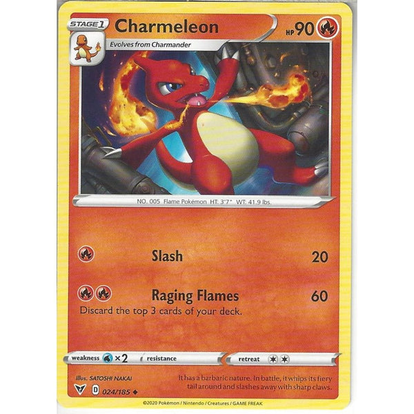 Pokemon Trading Card Game 024/185 Charmeleon | Uncommon Card | SWSH-04 Vivid Voltage