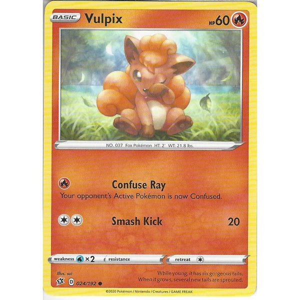 Pokemon Trading Card Game 024/192 Vulpix | Common Card | Sword &amp; Shield Rebel Clash