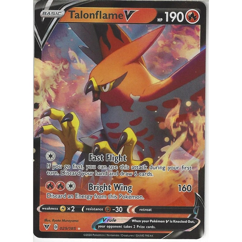 029/185 Talonflame V | Rare Holo V Card | SWSH-04 Vivid Voltage - Recaptured LTD 029/185 Talonflame V | Rare Holo V Card | SWSH-04 Vivid Voltage - Recaptured LTD