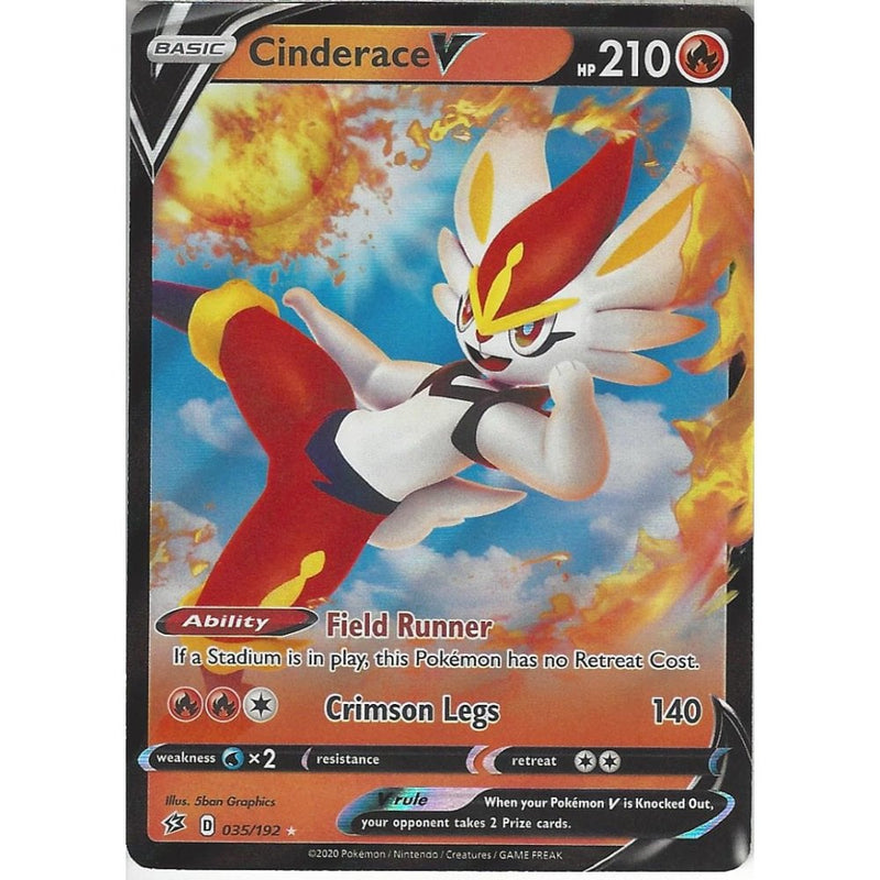 035/192 Cinderace V | Rare Holo V Card | Sword & Shield Rebel Clash - Recaptured LTD 035/192 Cinderace V | Rare Holo V Card | Sword & Shield Rebel Clash - Recaptured LTD