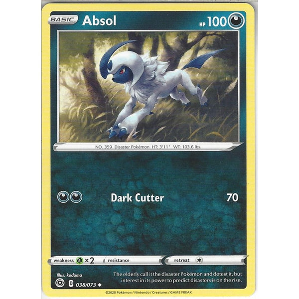 Pokemon Trading Card Game 038/073 Absol | Uncommon Card | SWSH3.5 Champion's Path