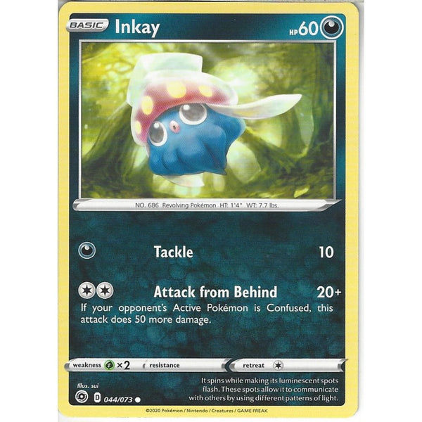 Pokemon Trading Card Game 044/073 Inkay | Common Card | SWSH3.5 Champion's Path