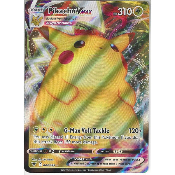 Pokemon Trading Card Game 044/185 Pikachu VMAX | Rare Ultra Card | SWSH-04 Vivid Voltage