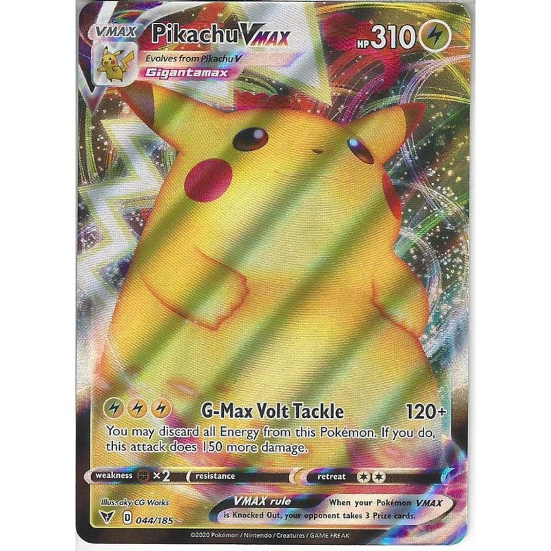 Pokemon Trading Card Game 044/185 Pikachu VMAX | Rare Ultra Card | SWSH-04 Vivid Voltage