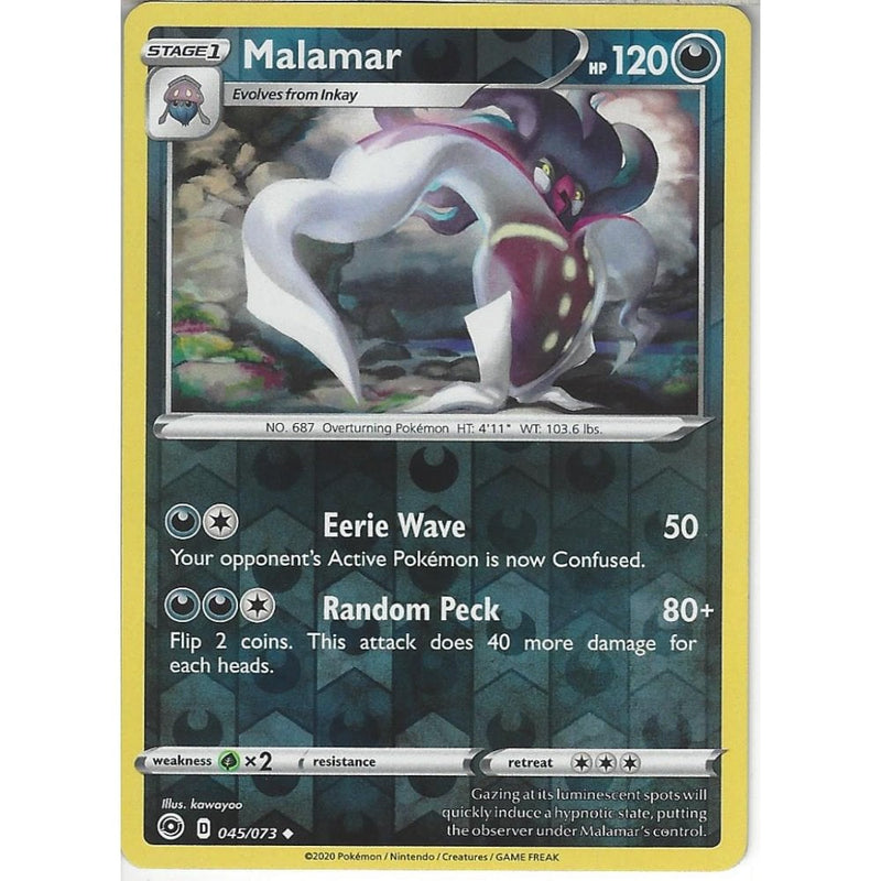 045/073 Malamar | Uncommon Reverse Holo Card | SWSH3.5 Champion's Path - Recaptured LTD 045/073 Malamar | Uncommon Reverse Holo Card | SWSH3.5 Champion's Path - Recaptured LTD