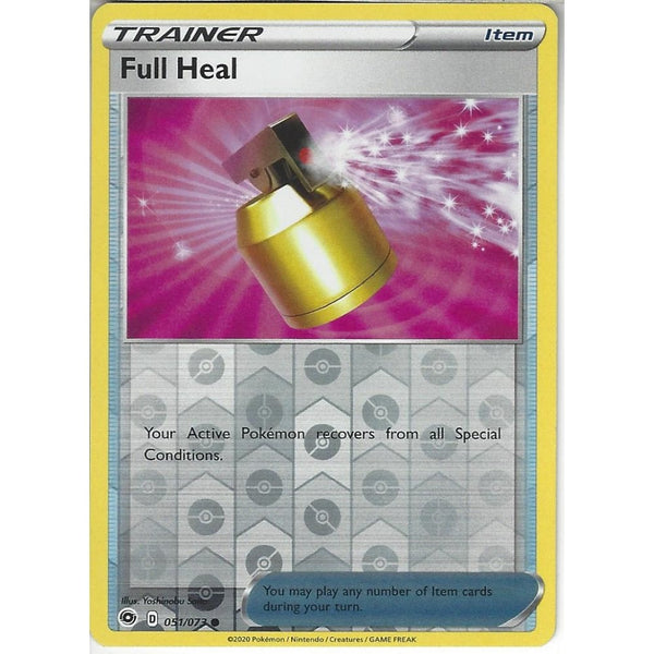 Pokemon Trading Card Game 051/073 Full Heal | Common Reverse Holo Card | SWSH3.5 Champion's Path