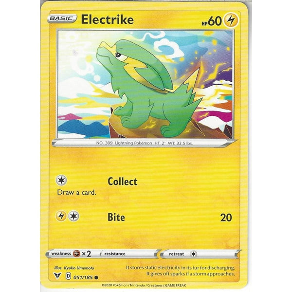 Pokemon Trading Card Game 051/185 Electrike | Common Card | SWSH-04 Vivid Voltage