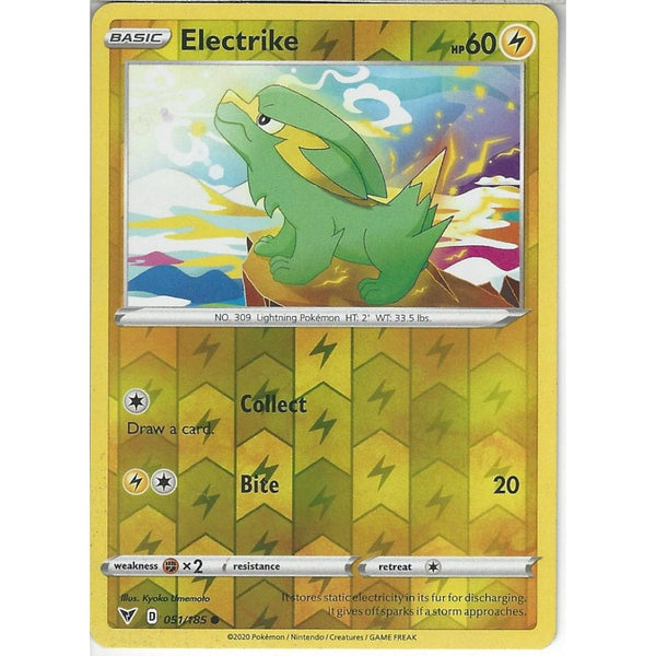 Pokemon Trading Card Game 051/185 Electrike | Common Reverse Holo Card | SWSH-04 Vivid Voltage