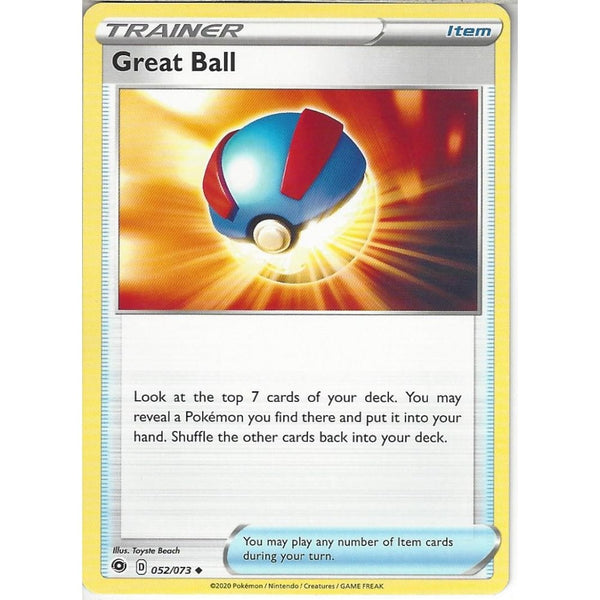 Pokemon Trading Card Game 052/073 Great Ball | Uncommon Card | SWSH3.5 Champion's Path