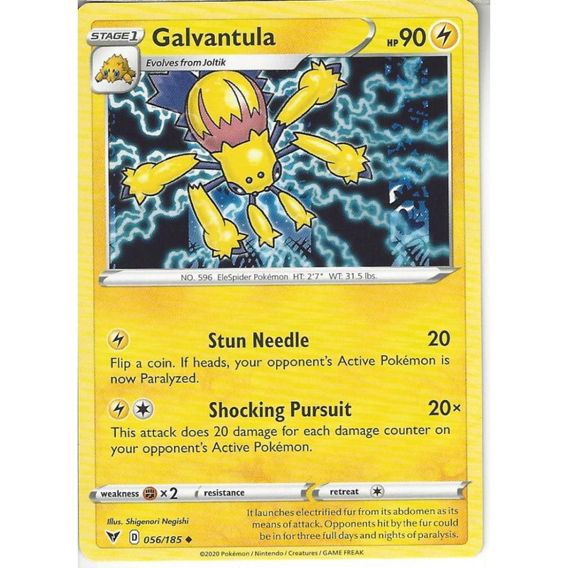 056/185 Galvantula | Uncommon Card | SWSH-04 Vivid Voltage - Recaptured LTD 056/185 Galvantula | Uncommon Card | SWSH-04 Vivid Voltage - Recaptured LTD