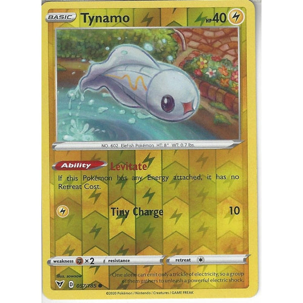 Pokemon Trading Card Game 057/185 Tynamo | Common Reverse Holo Card | SWSH-04 Vivid Voltage
