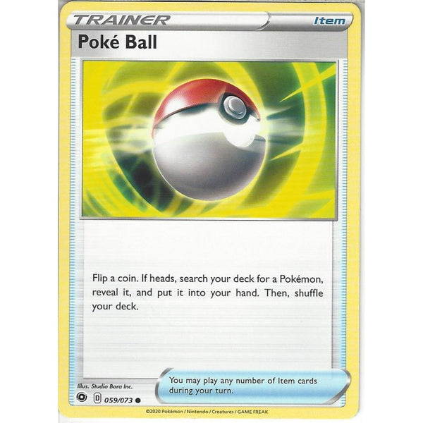 Pokemon Trading Card Game 059/073 Poké Ball | Common Card | SWSH3.5 Champion's Path