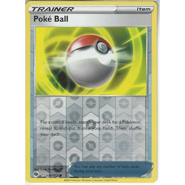 Pokemon Trading Card Game 059/073 Poké Ball | Common Reverse Holo Card | SWSH3.5 Champion's Path