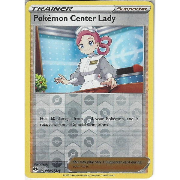 Pokemon Trading Card Game 060/073 Pokémon Center Lady | Uncommon Reverse Holo Card | SWSH3.5 Champion's Path