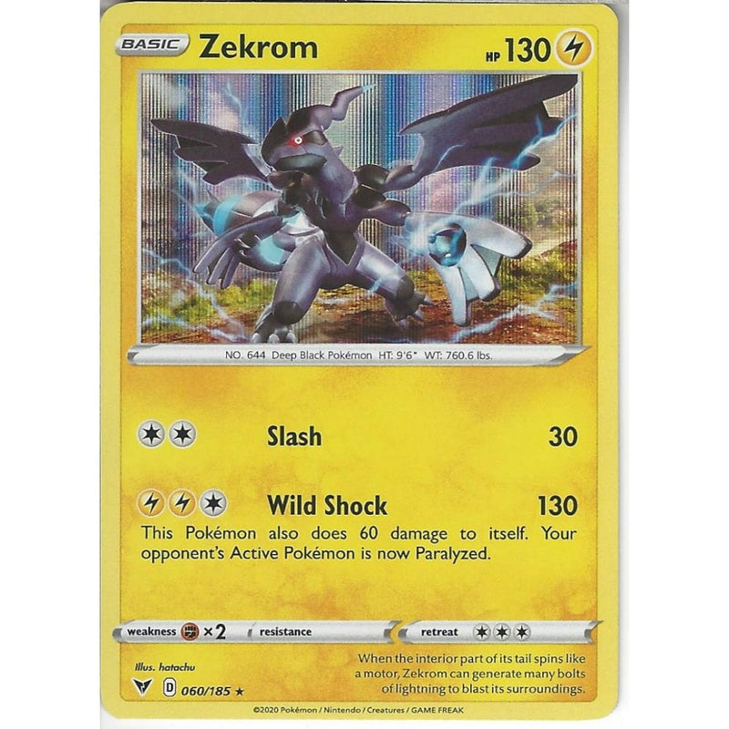060/185 Zekrom | Rare Holo Card | SWSH-04 Vivid Voltage - Recaptured LTD 060/185 Zekrom | Rare Holo Card | SWSH-04 Vivid Voltage - Recaptured LTD