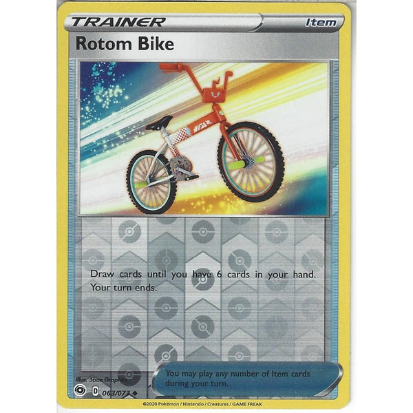 Pokemon Trading Card Game 063/073 Rotom Bike | Uncommon Reverse Holo Card | SWSH3.5 Champion's Path