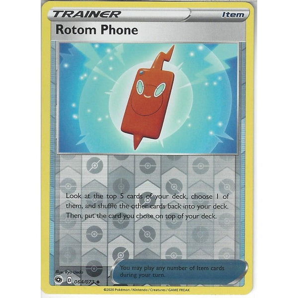 Pokemon Trading Card Game 064/073 Rotom Phone | Uncommon Reverse Holo Card | SWSH3.5 Champion's Path