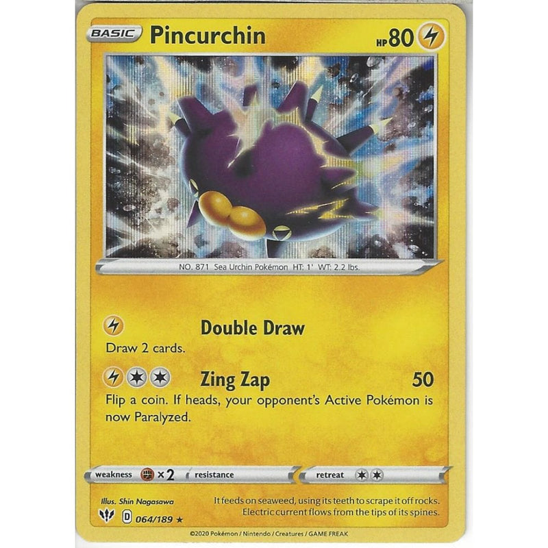 064/189 Pincurchin | Rare Holo Card | SWSH-03 Darkness Ablaze - Recaptured LTD 064/189 Pincurchin | Rare Holo Card | SWSH-03 Darkness Ablaze - Recaptured LTD