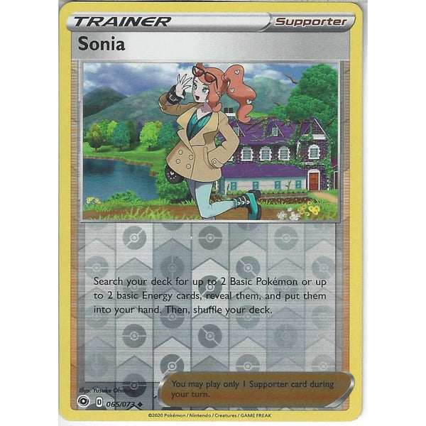 Pokemon Trading Card Game 065/073 Sonia | Uncommon Reverse Holo Card | SWSH3.5 Champion's Path