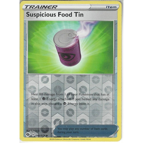Pokemon Trading Card Game 066/073 Suspicious Food Tin | Uncommon Reverse Holo Card | SWSH3.5 Champion's Path