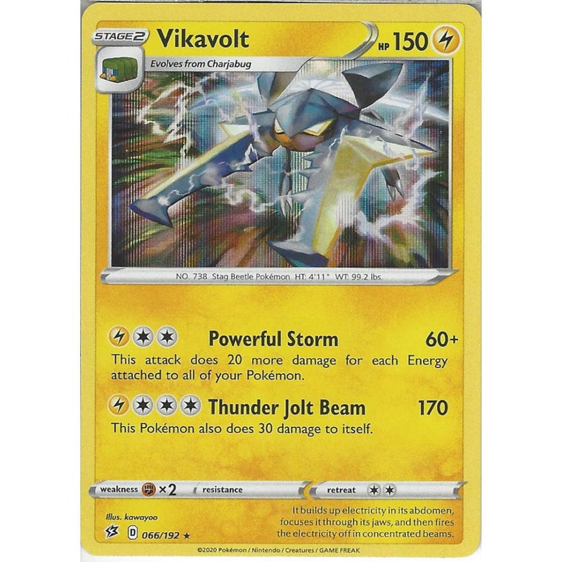 066/192 Vikavolt | Rare Holo Card | Sword & Shield Rebel Clash - Recaptured LTD 066/192 Vikavolt | Rare Holo Card | Sword & Shield Rebel Clash - Recaptured LTD