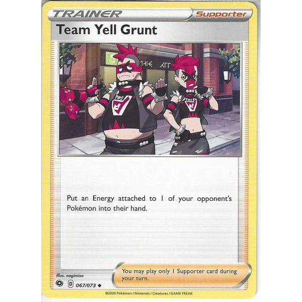 Pokemon Trading Card Game 067/073 Team Yell Grunt | Uncommon Card | SWSH3.5 Champion's Path