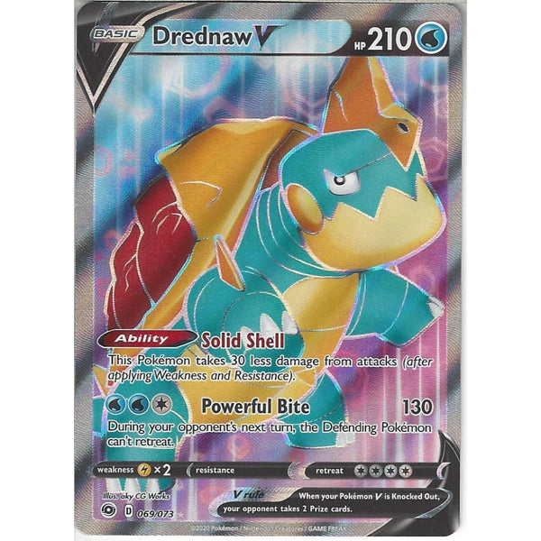 Pokemon Trading Card Game 069/073 Drednaw V | Rare Ultra Card | SWSH3.5 Champion's Path