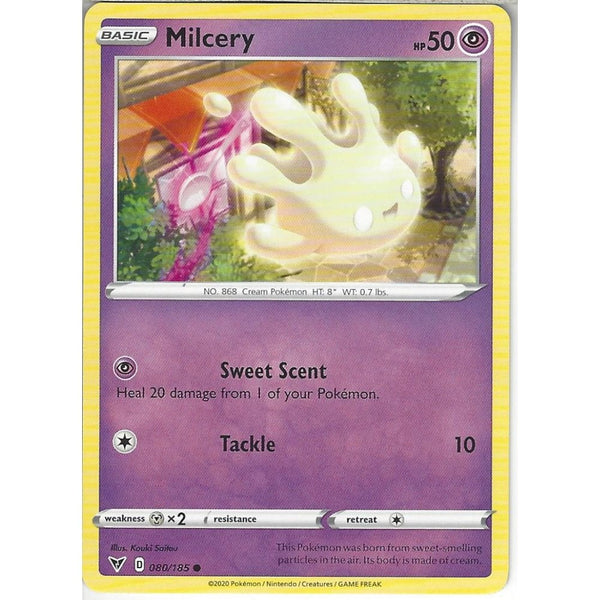 Pokemon Trading Card Game 080/185 Milcery | Common Card | SWSH-04 Vivid Voltage