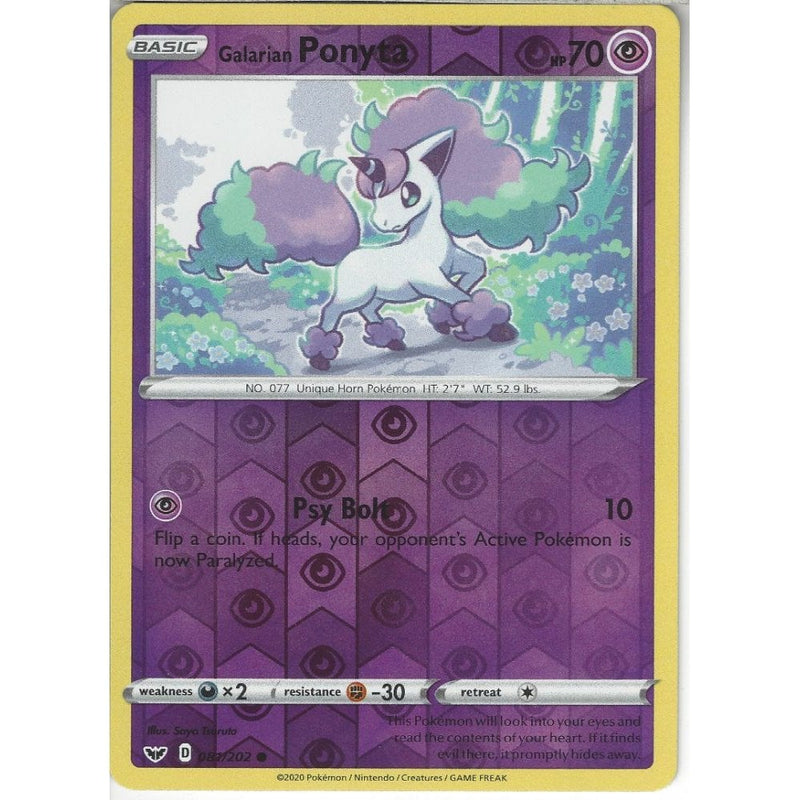 081/202 Galarian Ponyta | Common Reverse Holo Card | Sword & Shield (B - Recaptured LTD 081/202 Galarian Ponyta | Common Reverse Holo Card | Sword & Shield (B - Recaptured LTD