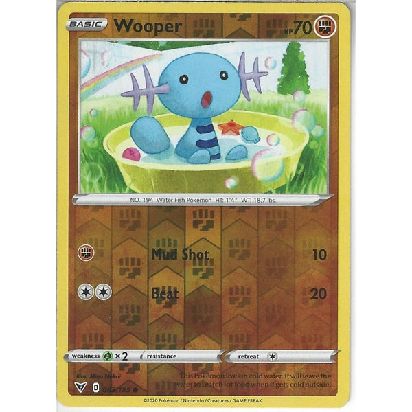 Pokemon Trading Card Game 083/185 Wooper | Common Reverse Holo Card | SWSH-04 Vivid Voltage