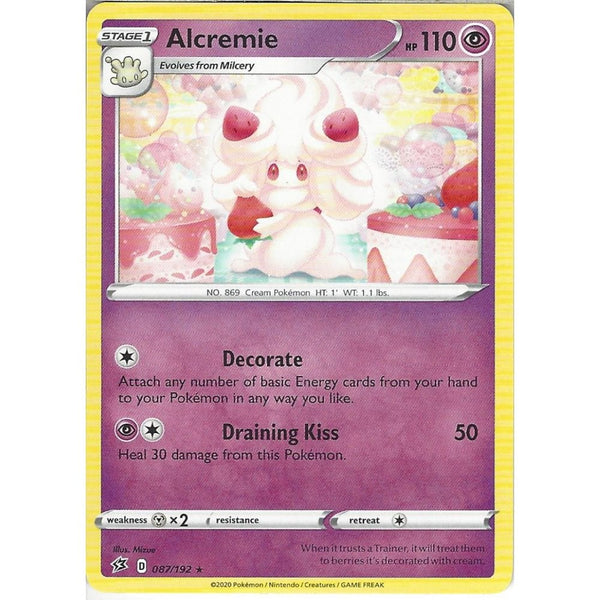 Pokemon Trading Card Game 087/192 Alcremie | Rare Card | Sword &amp; Shield Rebel Clash